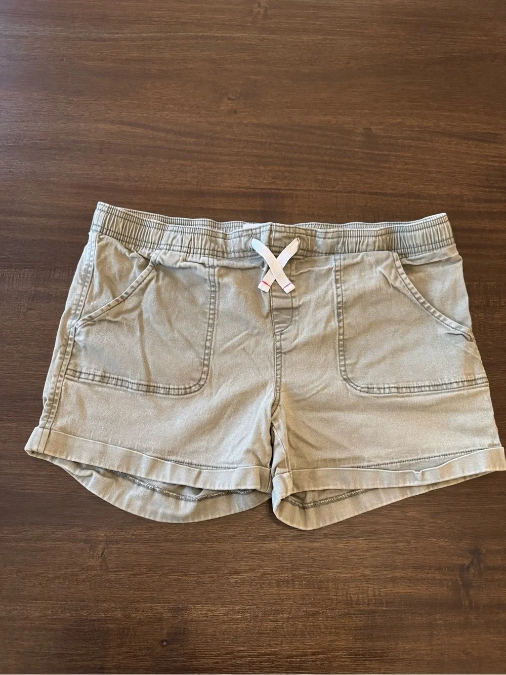 Old Navy Youth Casual Drawstring Shorts in Light Olive Size XXL 16 Plus